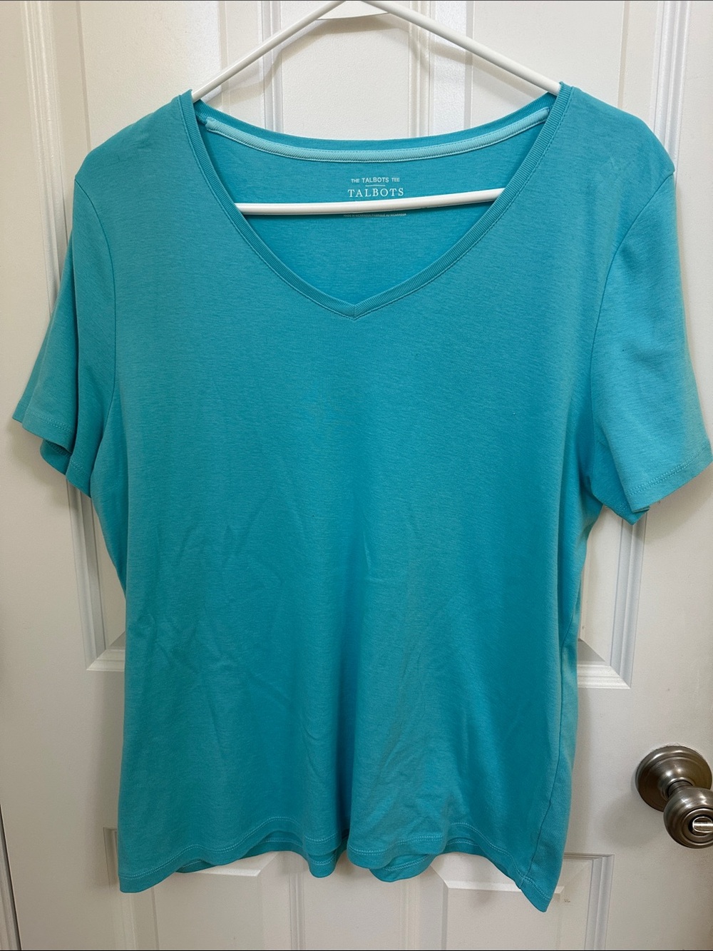 Talbots Teal V-Neck Short Sleeve Tee